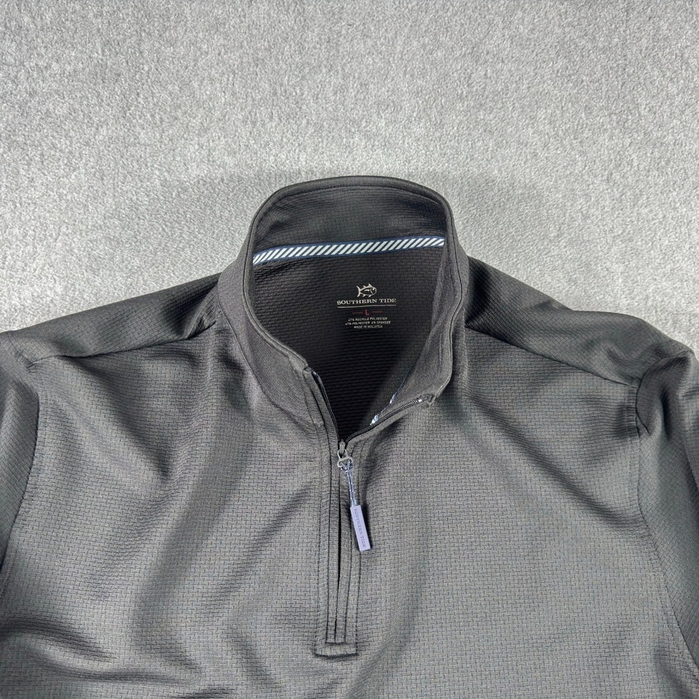 Southern Tide 1/4 Zip Mens L Gray Pullover Long Sleeve